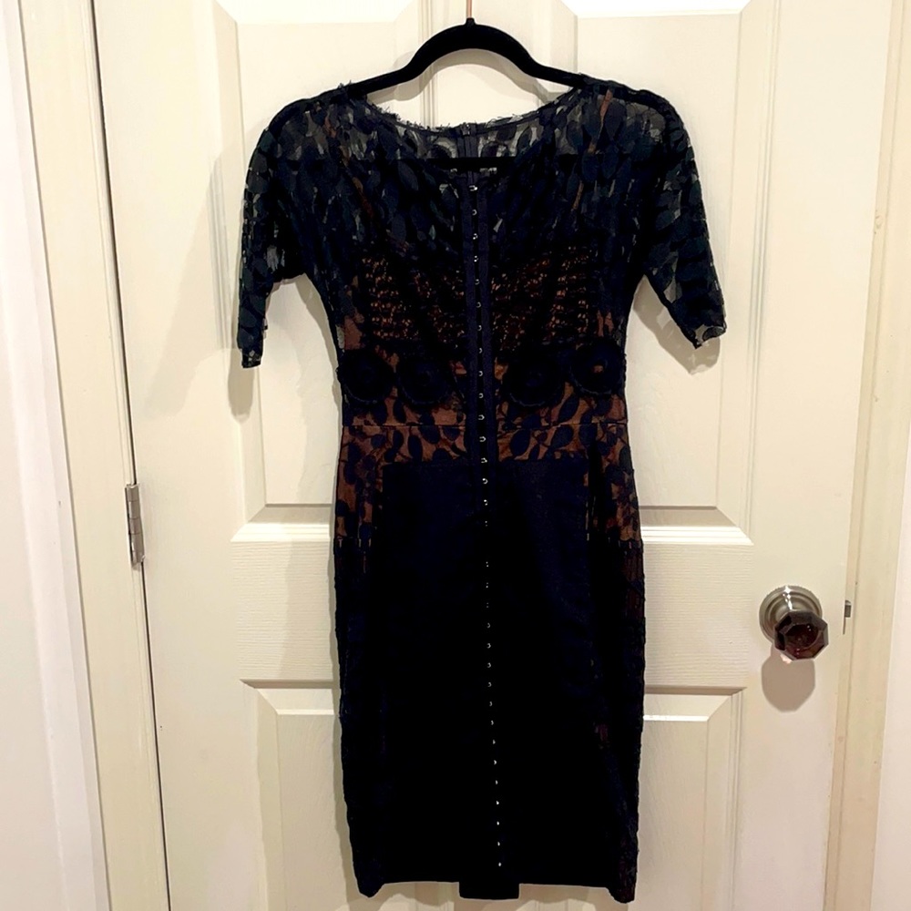 Gorgeous fitted Anthropologie cocktail dress